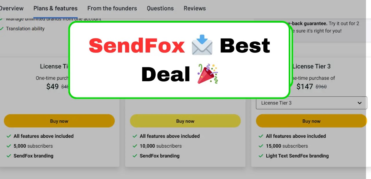 Sendfox Lifetime Deal